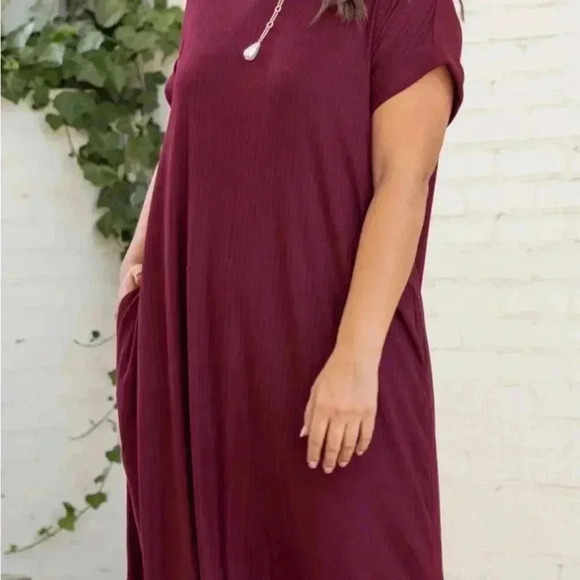 NWT Short Sleeve Maxi‎ Dress With Pockets Size XL - Picture 3 of 9